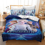 Frozen 2 Elsa Anna Bedding Set Duvet Cover Quilt Cover Bed Sheets Sets - EBuycos