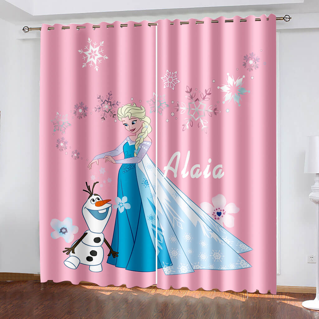 Frozen Curtains Blackout Window Treatments Drapes for Room Decoration