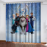 Frozen Curtains Cosplay Blackout Window Drapes Girls Room Decoration - EBuycos