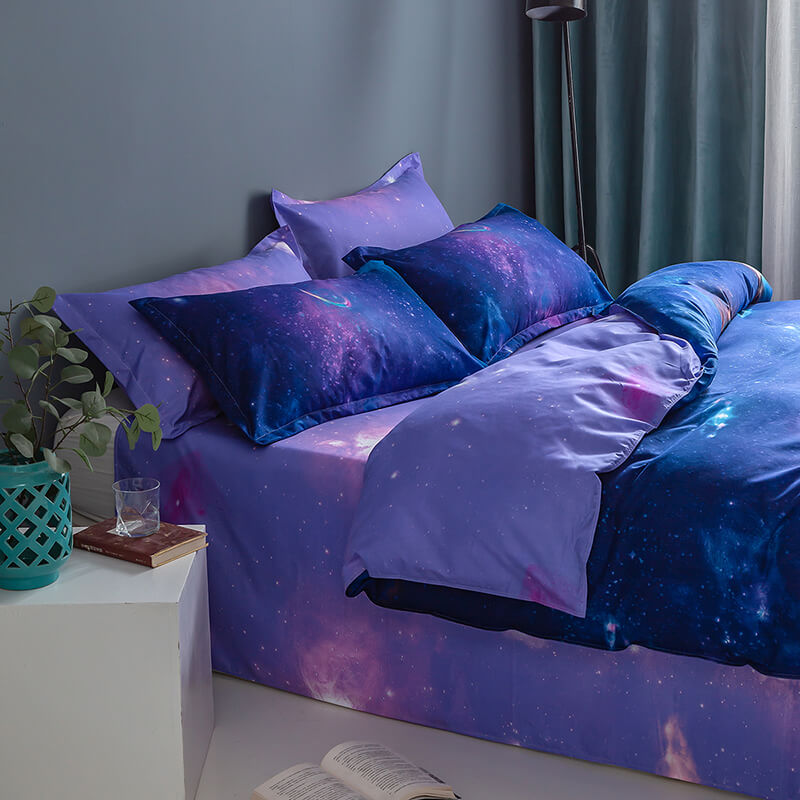 Galaxy Bedding Set Duvet Covers Comforter Bed Sheets for All Seasons - EBuycos