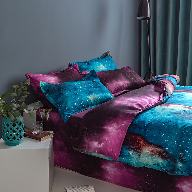 Galaxy Outer Space Comforter Bedding Sets Duvet Covers Bed Sheets - EBuycos