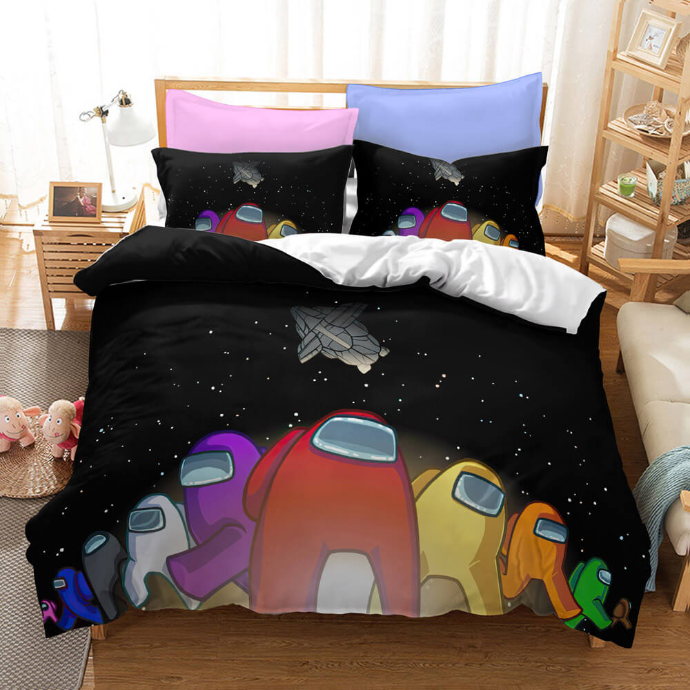 Game Among Us Cosplay Bedding Set Quilt Duvet Covers Bed Sheets Sets - EBuycos