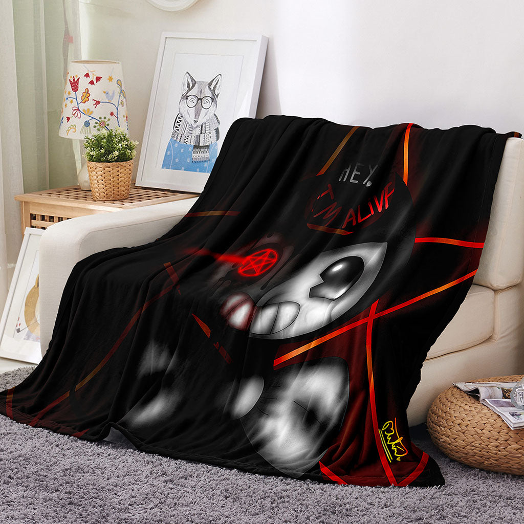 Game Bendy And The Ink Machine Blanket Flannel Throw Room Decoration