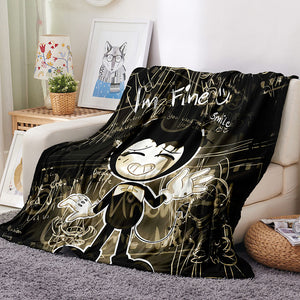 Game Bendy And The Ink Machine Blanket Flannel Throw Room Decoration