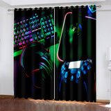 Game Controller Gamepad Curtains Blackout Window Treatments Drapes