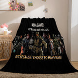 Gamer Cosplay Flannel Blanket Throw Comforter Sets Bedding Blanket - EBuycos