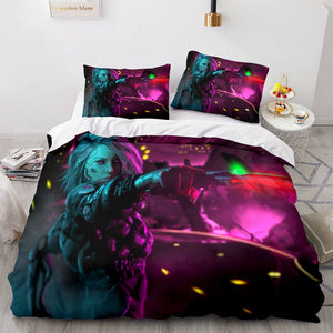 Game Cyberpunk 2077 Bedding Set Cosplay Quilt Covers Without Filler