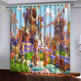 Game Fall Guys Pattern Curtains Blackout Window Drapes