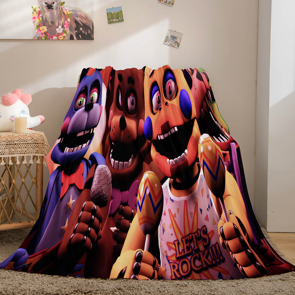 Game Five Nights at Freddy's Flannel Caroset Throw Cosplay Blanket Comforter Set - EBuycos