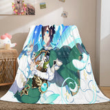 Game Genshin Impact Flannel Caroset Throw Cosplay Blanket Comforter Set - EBuycos