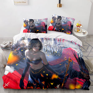Game Ghost Knife Comforter Bedding Set 3 Piece Duvet Covers Bed Sheets - EBuycos