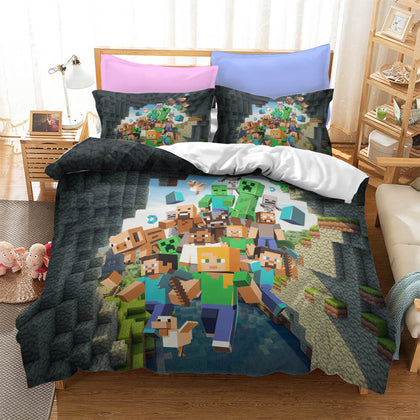 Game Minecraft Bedding Sets Quilt Cover Without Filler