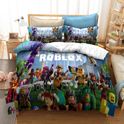 Game Roblox Cosplay Bedding Set Duvet Cover Bed Sheets Bedroom Decor - EBuycos