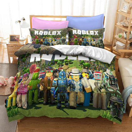 Game Roblox Cosplay Bedding Set Duvet Cover Bed Sheets Home Decoration - EBuycos