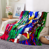 Game Sonic Blanket Flannel Throw Room Decoration
