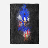 Game Sonic Blanket Flannel Throw Room Decoration