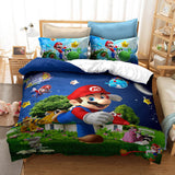 Game Super Mario Bedding Set Pattern Quilt Cover Without Filler