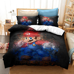 Game Super Mario Bedding Set Quilt Cover Without Filler