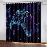 Gamepad Curtains Joystick Blackout Window Treatments Drapes for Room Decor