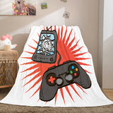 Gamepad Flannel Blanket Fleece Throw Blanket Wrap Nap Bedding Sets - EBuycos