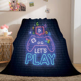 Gamepad Flannel Blanket Fleece Throw Blanket Wrap Nap Bedding Sets - EBuycos