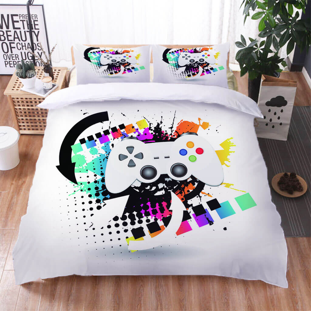 Gamepad Pattern Bedding Set Quilt Cover Without Filler