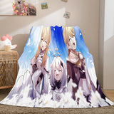 Genshin Impact Aether Lumine Flannel Caroset Throw Cosplay Blanket Comforter Set - EBuycos