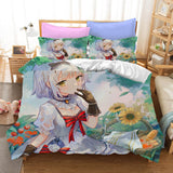 Genshin Impact Bedding Set Quilt Duvet Cover Christmas Bed Sheets Sets - EBuycos