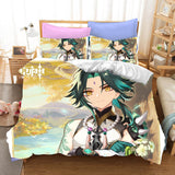 Genshin Impact Cosplay Bedding Set Quilt Duvet Covers Bed Sheets Sets - EBuycos