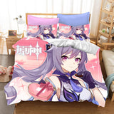 Genshin Impact Cosplay Bedding Set Quilt Duvet Covers Bed Sheets Sets - EBuycos