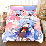 Genshin Impact Cosplay Bedding Set Quilt Duvet Covers Bed Sheets Sets - EBuycos