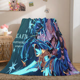 Genshin Impact Flannel Caroset Throw Cosplay Blanket Comforter Set - EBuycos
