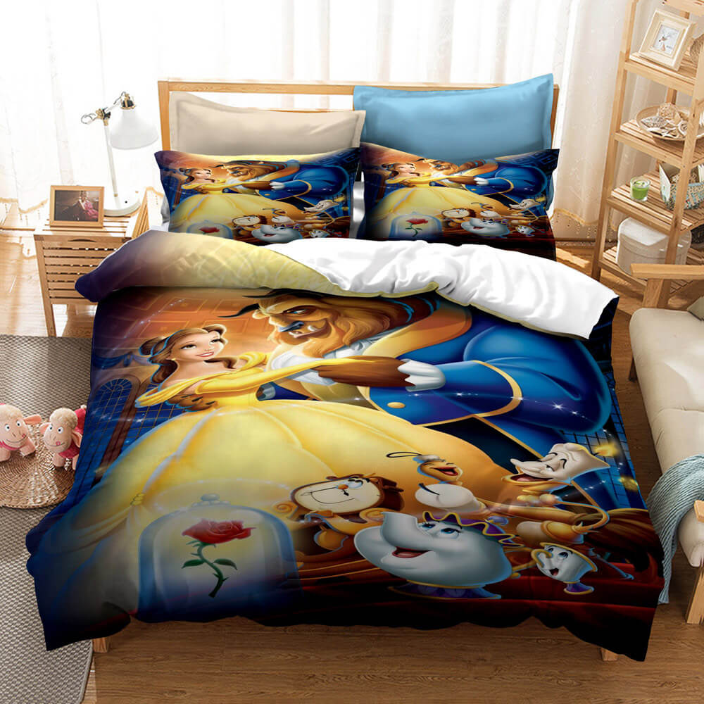 Girls Gift Disney Princess Bedding Set Quilt Duvet Cover Bed Sheets - EBuycos
