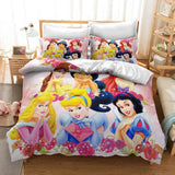 Girls Gift Disney Princess Bedding Set Quilt Duvet Cover Bed Sheets - EBuycos