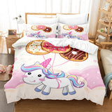Girls Unicorn Bedding Sets Cosplay Duvet Covers Comforter Bed Sheets - EBuycos