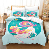 Girls Unicorn Bedding Sets Cosplay Duvet Covers Comforter Bed Sheets - EBuycos