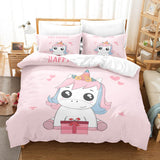 Girls Unicorn Bedding Sets Cosplay Duvet Covers Comforter Bed Sheets - EBuycos