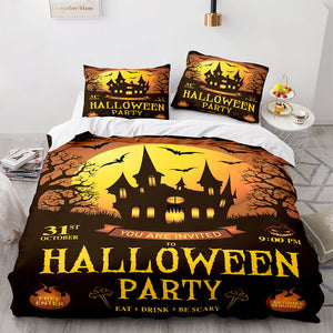 Halloween Decor Bedding Set Duvet Cover Comforter Bed Sheets - EBuycos