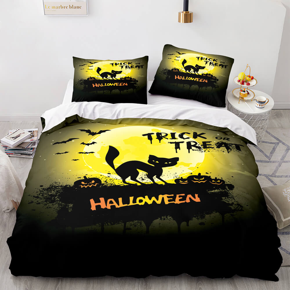 Halloween Decor Bedding Set Duvet Cover Comforter Bed Sheets - EBuycos
