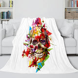 Halloween Decoration Skeleton Skull Bed Blanket Flannel Blanket Sets - EBuycos