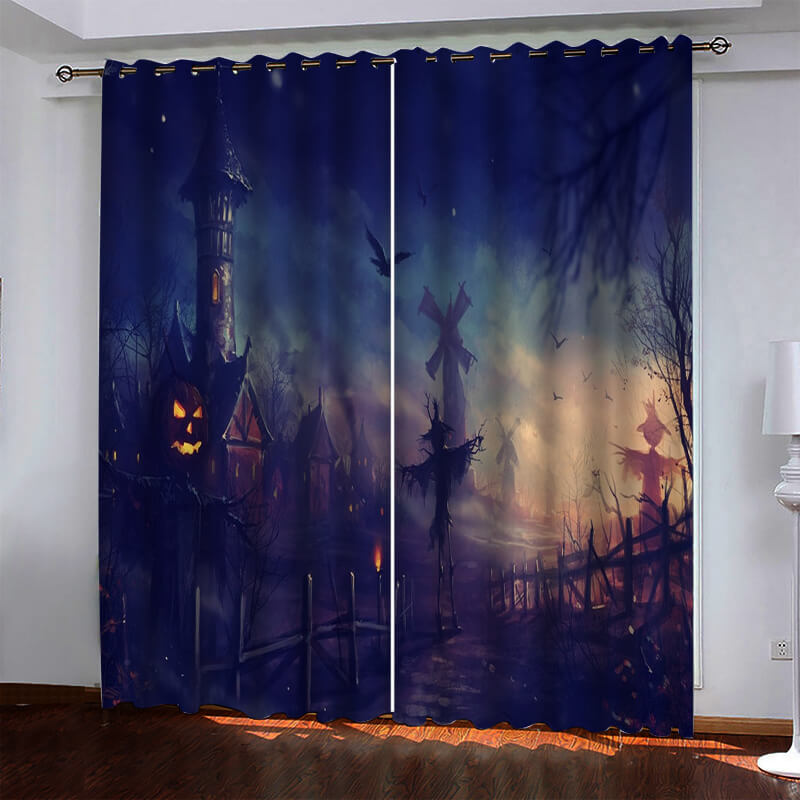 Halloween Hallowmas Curtains Blackout Window Drapes