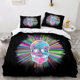 Halloween Horror Skeleton Skull Bedding Sets Duvet Covers Bed Sheets - EBuycos