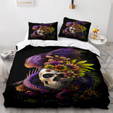 Halloween Horror Skeleton Skull Bedding Sets Duvet Covers Bed Sheets - EBuycos