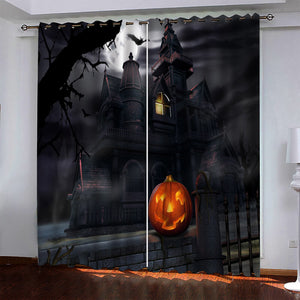 Halloween Pattern Curtains Blackout Window Drapes