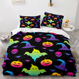 Halloween Pumpkin Cosplay Bedding Set Duvet Cover Comforter Bed Sheets - EBuycos