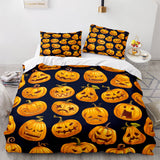 Halloween Pumpkin Cosplay Bedding Set Duvet Cover Comforter Bed Sheets - EBuycos