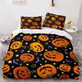 Halloween Pumpkin Cosplay Bedding Set Duvet Cover Comforter Bed Sheets - EBuycos