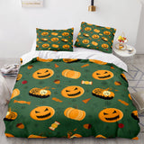 Halloween Pumpkin Cosplay Bedding Set Duvet Cover Comforter Bed Sheets - EBuycos