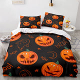 Halloween Pumpkin Cosplay Bedding Set Duvet Cover Comforter Bed Sheets - EBuycos