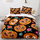 Halloween Pumpkin Cosplay Bedding Set Duvet Cover Comforter Bed Sheets - EBuycos